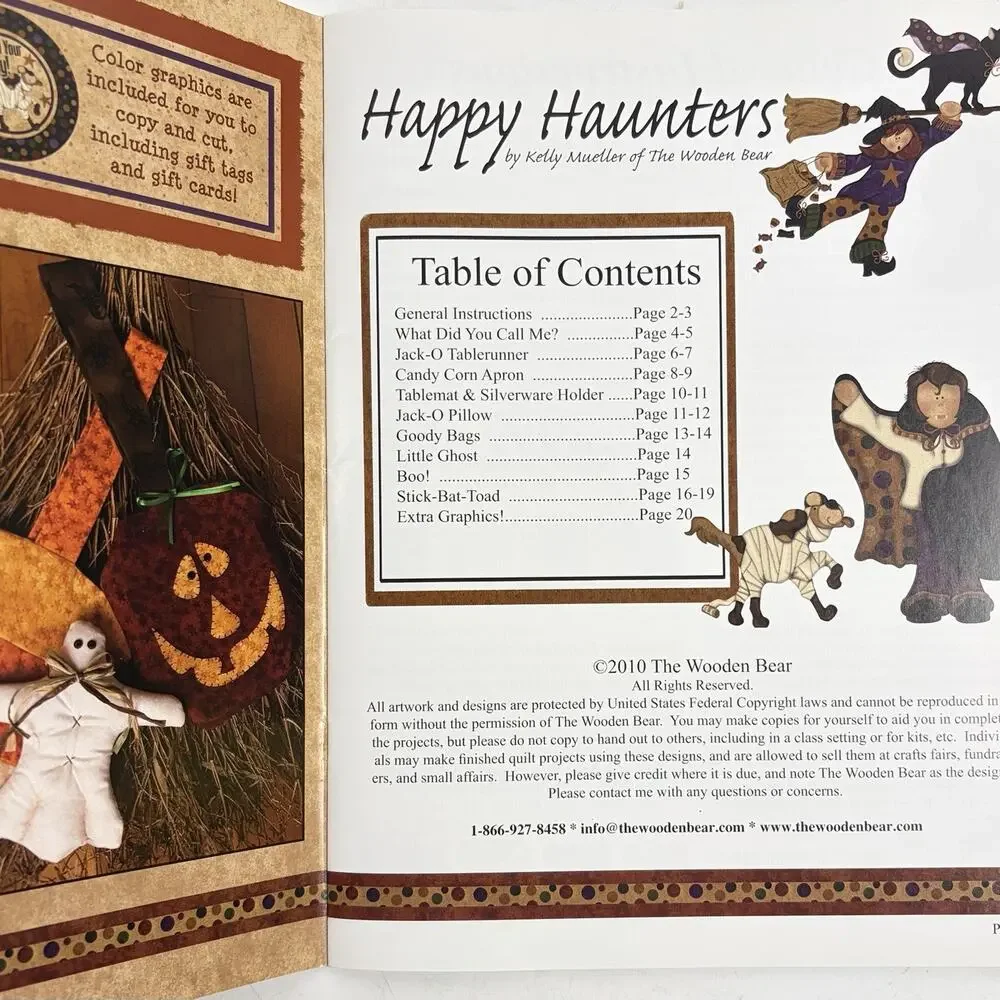 Happy Haunters Quilt Patterns Applique Book By Kelly Mueller Halloween Witch Bat